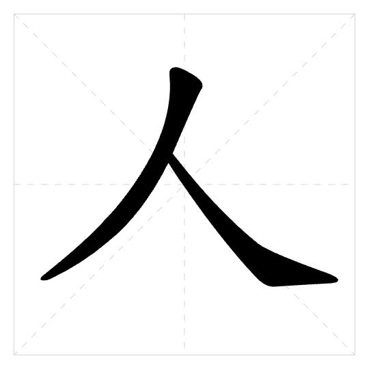 Stroke order for 人