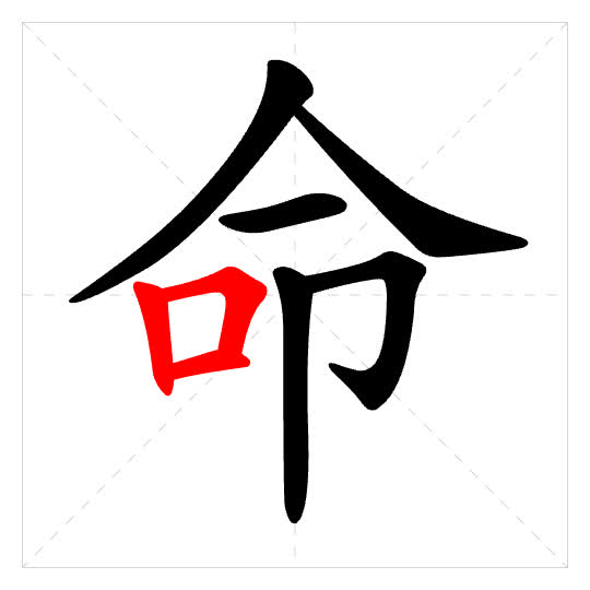 Stroke order for 命