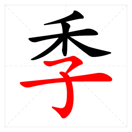 Stroke order for 季