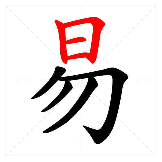 Stroke order for 易