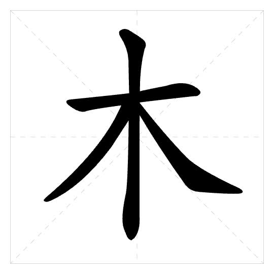 Stroke order for 木