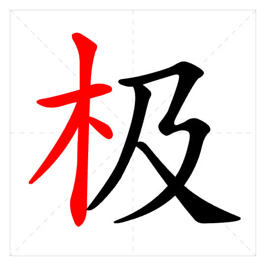 Stroke order for 极