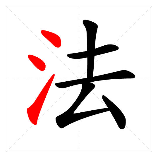 Stroke order for 法