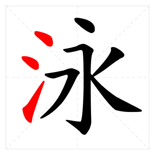 Stroke order for 泳