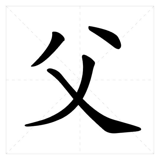 Stroke order for 父