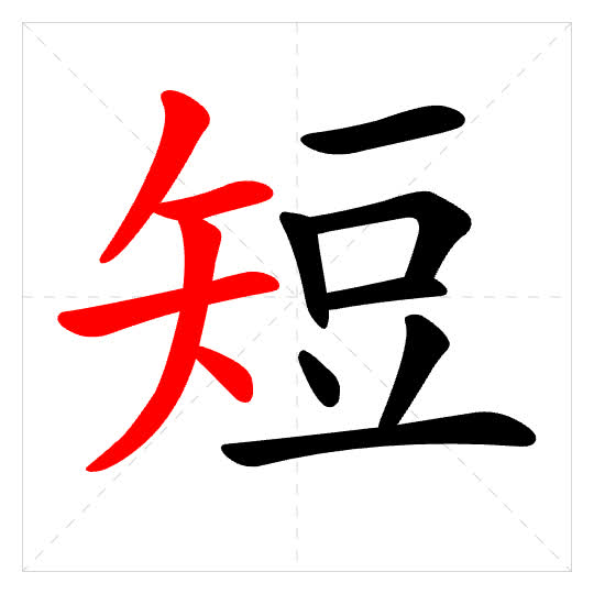 Stroke order for 短