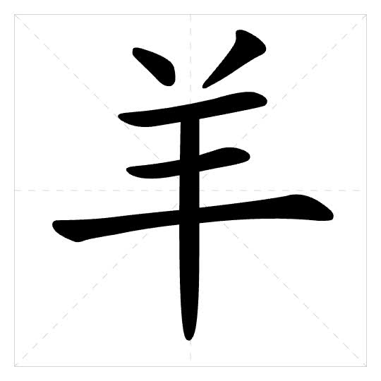 Stroke order for 羊