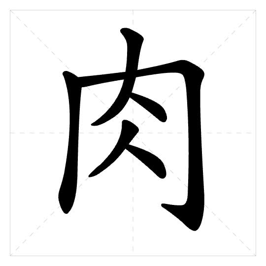 Stroke order for 肉