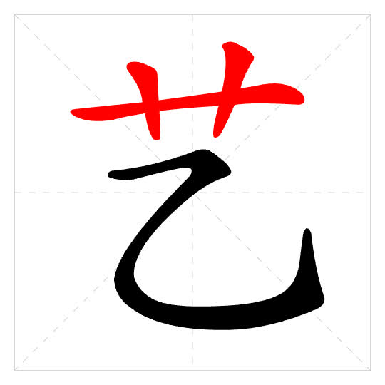 Stroke order for 艺