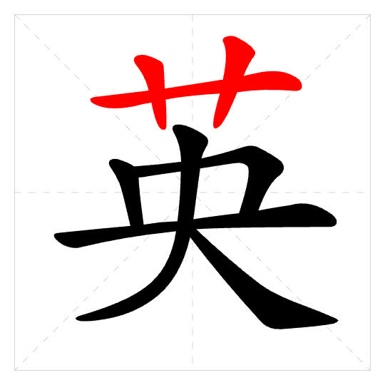 Stroke order for 英