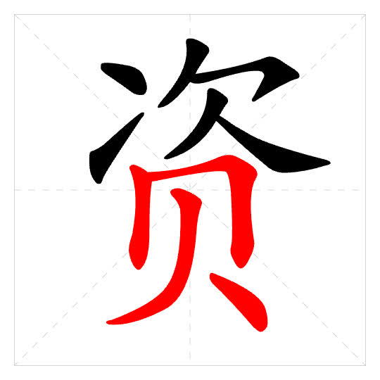 Stroke order for 资