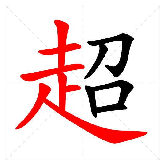 Stroke order for 超