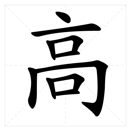 Stroke order for 高